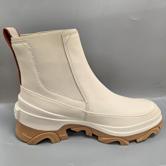 SOREL Brex Chelsea Boot Pull On Ankle Bootie Natural Sea Salt Leather Size 9.5 - Picture 5 of 14